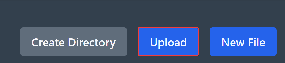 Markierung des "Upload"-Buttons